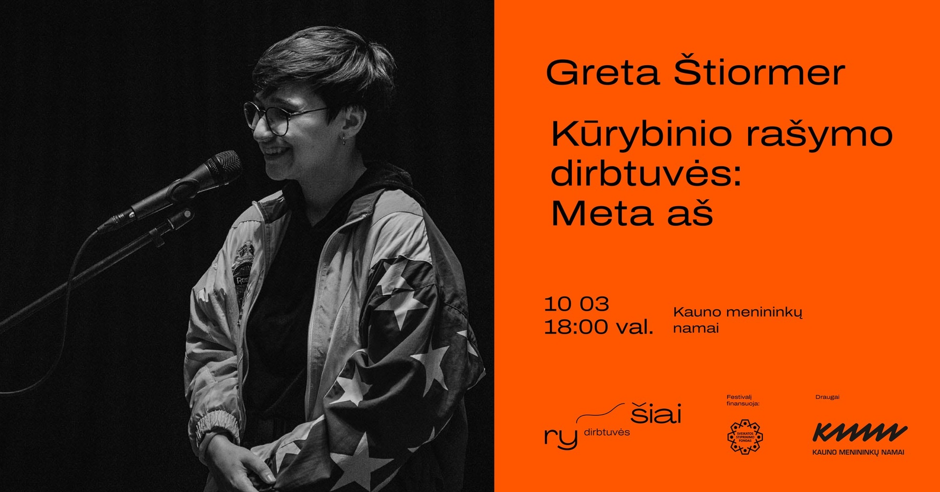 Festivalis „Ryšiai“. Kūrybinio rašymo dirbtuvės „Meta aš“ su Greta Štiormer